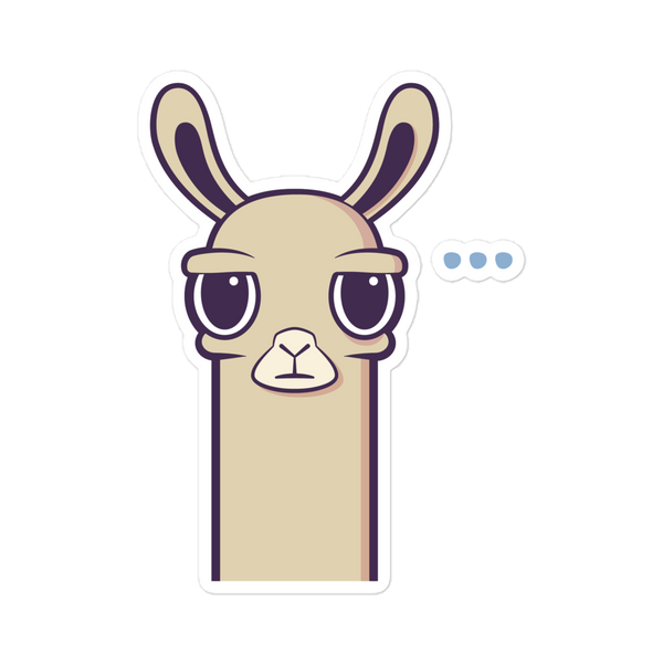 Llama's not impressed - Bubble-free sticker