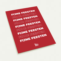 10 Enkele kerstkaartjes met enveloppen - Fijne feesten
