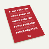 10 Enkele kerstkaartjes met enveloppen - Fijne feesten