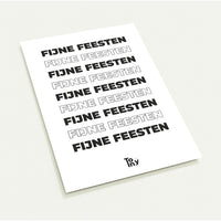 10 Enkele kerstkaartjes met enveloppen - Fijne feesten
