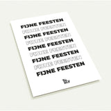 10 Enkele kerstkaartjes met enveloppen - Fijne feesten